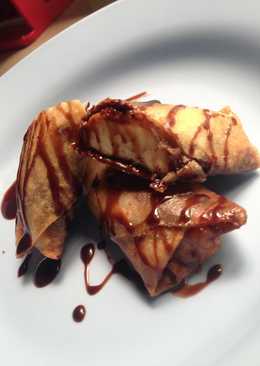 Pisang goreng coklat kulit pangsit