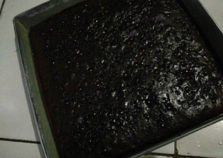 resep lengkap untuk Brownies panggang tanpa telur tanpa mixer ala hara's mom ??