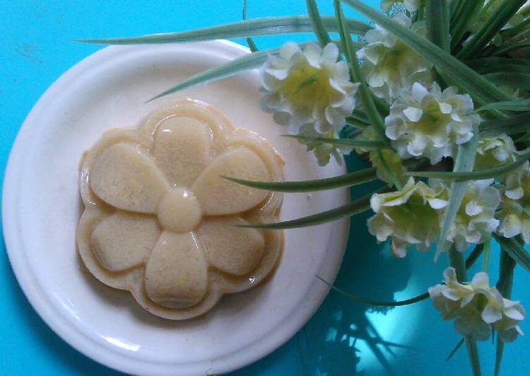 resep makanan Corn Milky Brownie Pudding (Pudding Jagung Susu Cokelat)