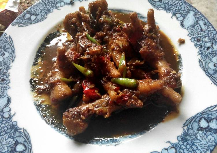 cara membuat Ceker ayam Kecap Pedas