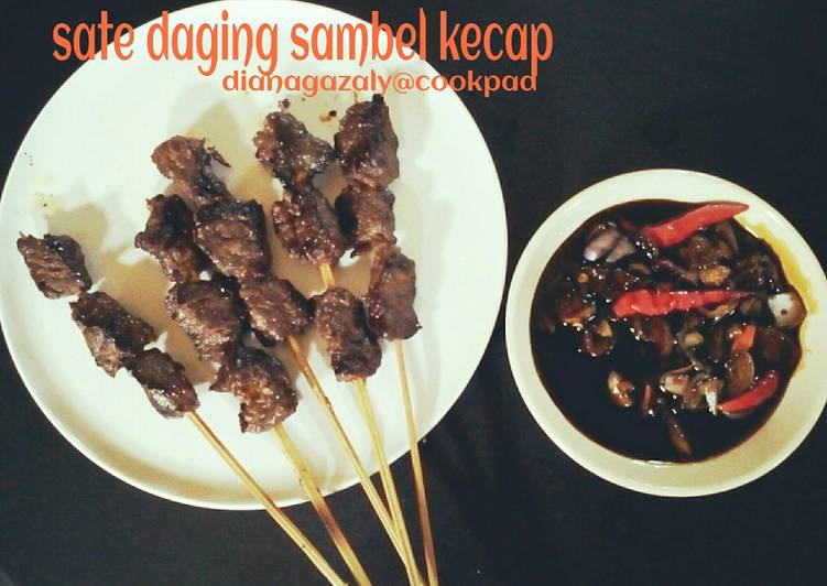 cara membuat Sate Daging Sambel Kecap