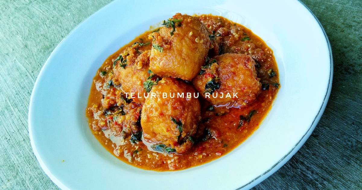 47 resep telur bumbu rujak enak dan sederhana Cookpad