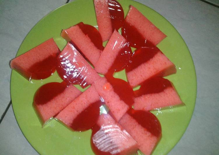 resep lengkap untuk AGAR AGAR SANTAN SIROP ROSE