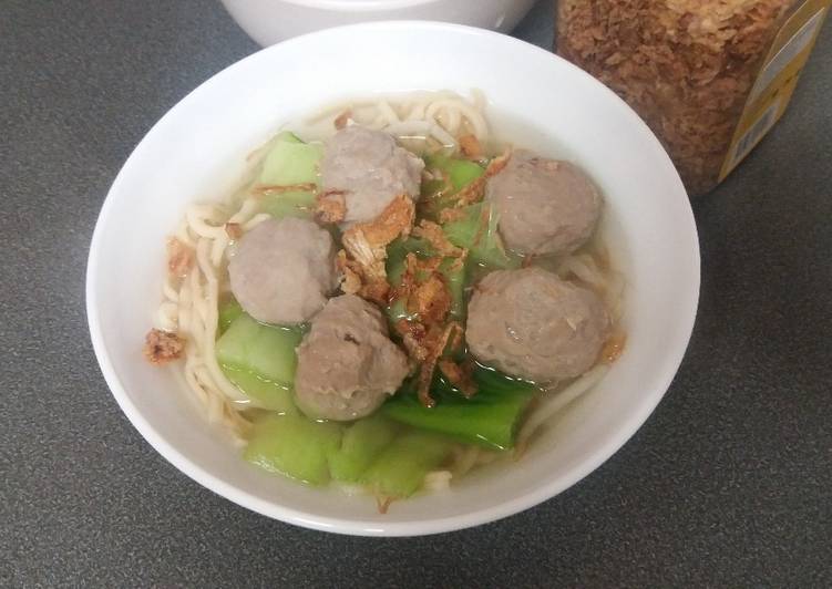 gambar untuk cara membuat Bakso sapi sederhana (daging cincang, pakai blender)