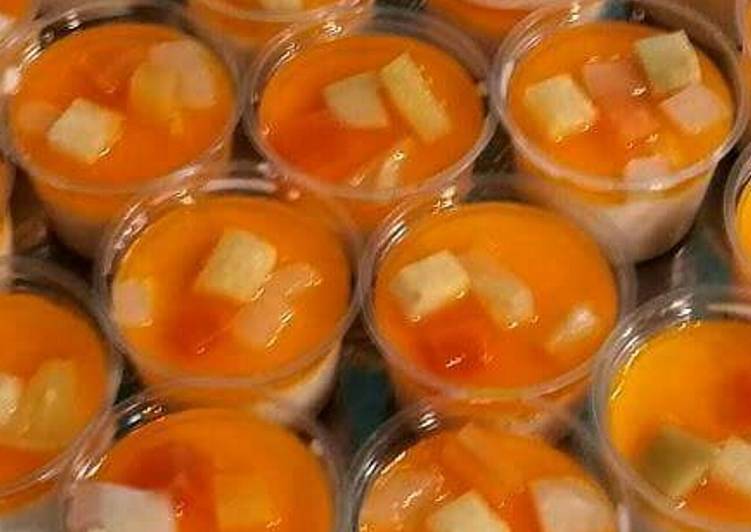 resep masakan Puding Sutra Ceriah Rasa Mangga