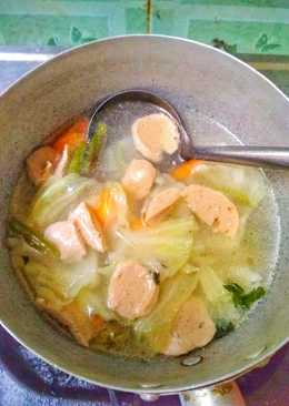 Sayur sop bakso sederhana