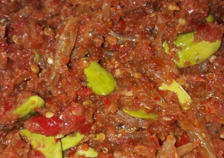 Sambal bajak teri pete foto resep utama