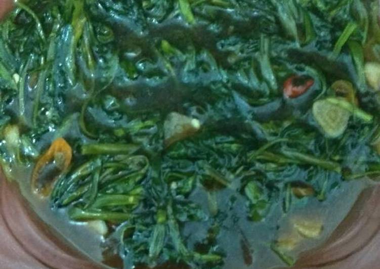 resep lengkap untuk Kangkung saos tiram simple ala anak kos