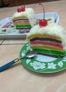 Rainbow Cake kukus