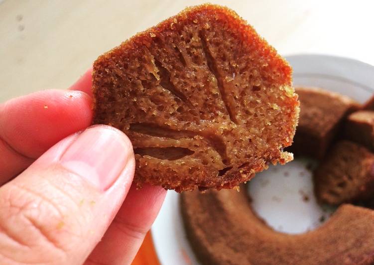 gambar untuk cara membuat Caramel cake alias bolu sarang semut