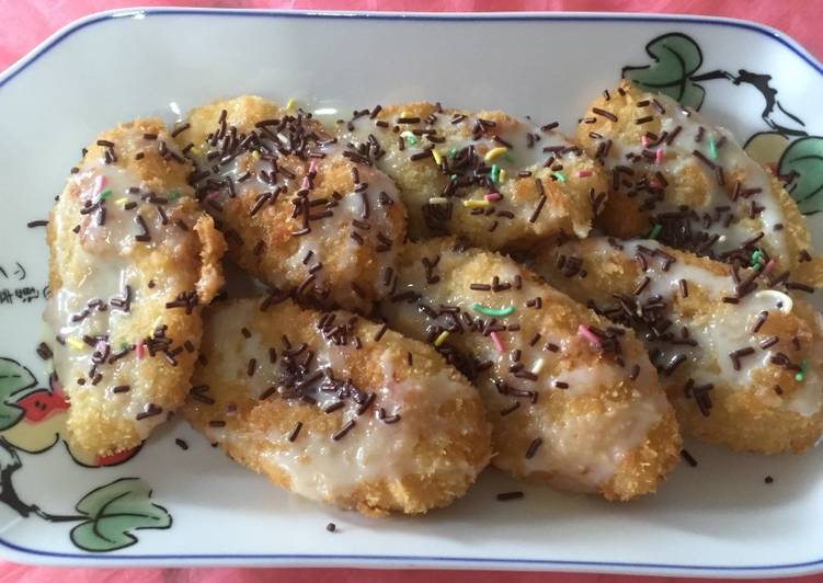 resep lengkap untuk Pisang goreng susu mises ??