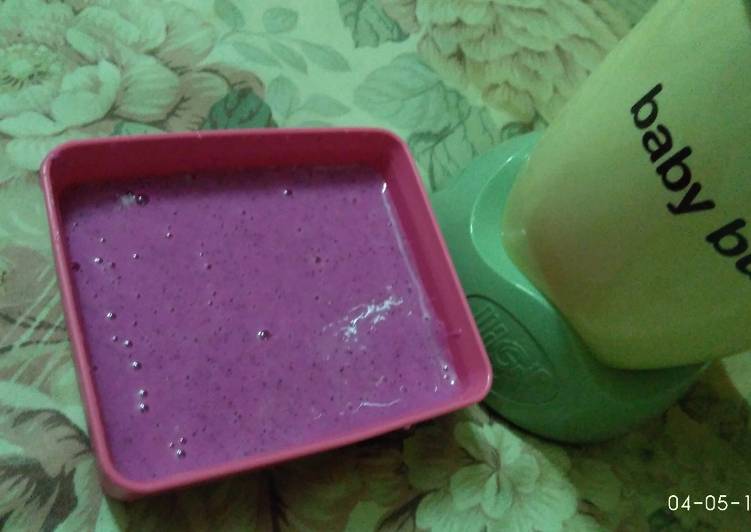 resep makanan Mpasi combo bubur susu naga (6m+)