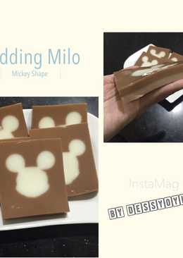 Puding Lapis Milo dengan Mickey Mouse