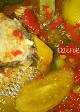 Ikan siakap tumis pedas