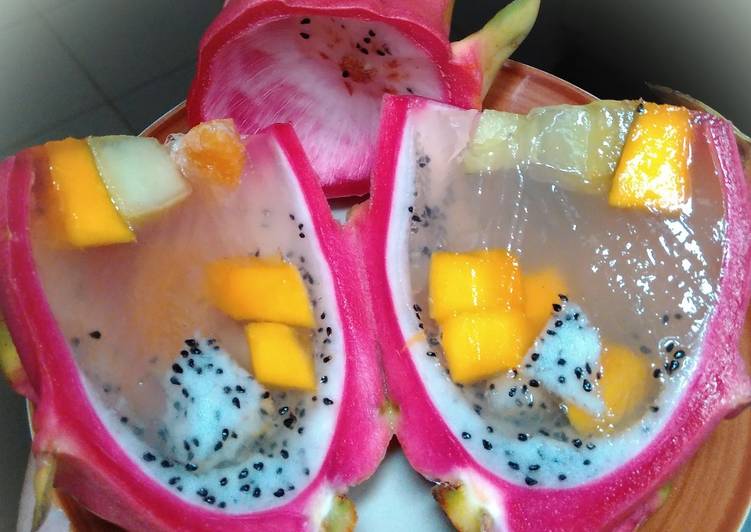 resep Mix Fruits with agar