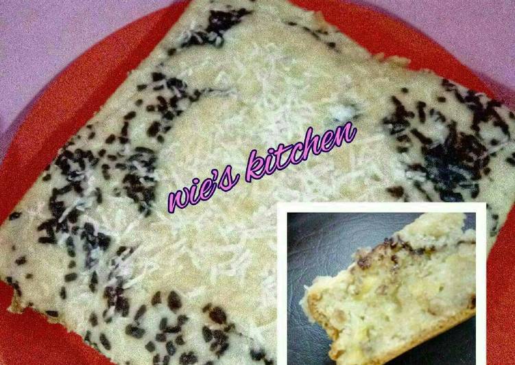 resep BOLU PISANG bisa panggang / kukus (tanpa mixer, hemat telur)