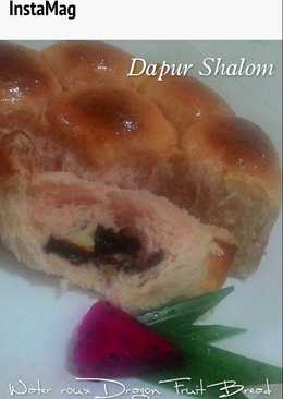 Water roux dragon fruit bread