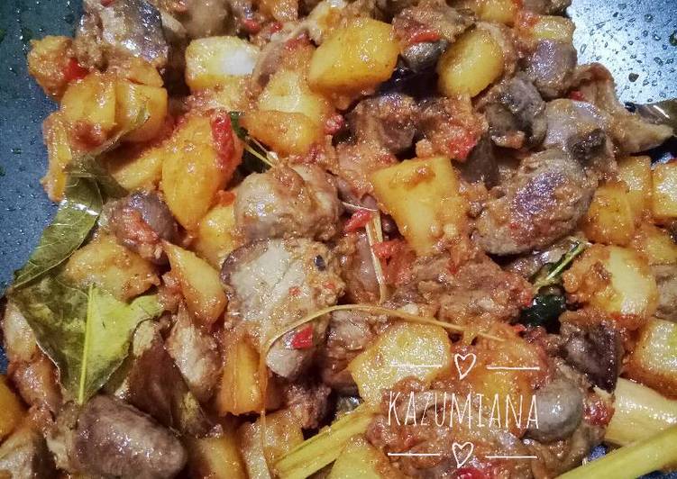 resep makanan Sambal Goreng Ati Ampela Kentang