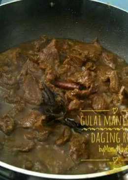 Gulai pedas manis daging rusa