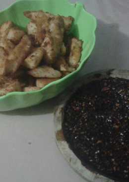 Fried cassava with garlic n chesee souce (Recook)