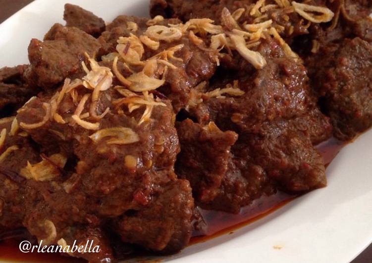 resep makanan Rendang Daging Sapi ala Bella