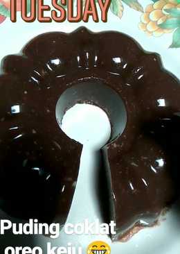 Puding coklat keju oreo