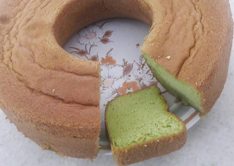 gambar untuk resep makanan Bolu pandan panggang tanpa pengembang dan pewarna