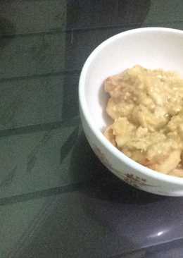Tofu saus telur asin (lauk 15mos+)