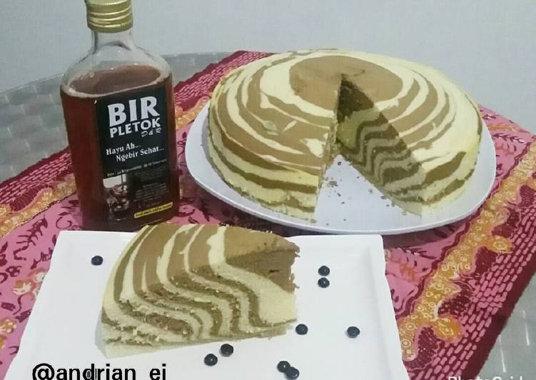 Resep Cake Zebra Putih Telur Oleh Bunda Ei