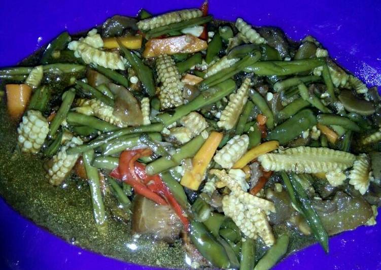 resep makanan Tumis baby corn+buncis