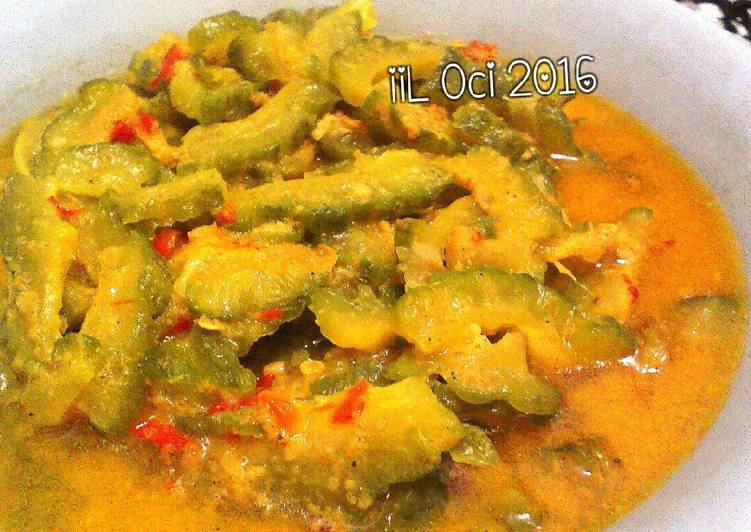 resep makanan Sayur Pare Bumbu Ebi ala iil oci ??