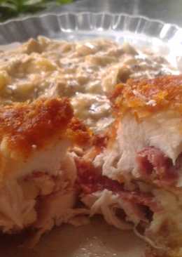 Chicken cordon bleu + Creamy mushroom sauce