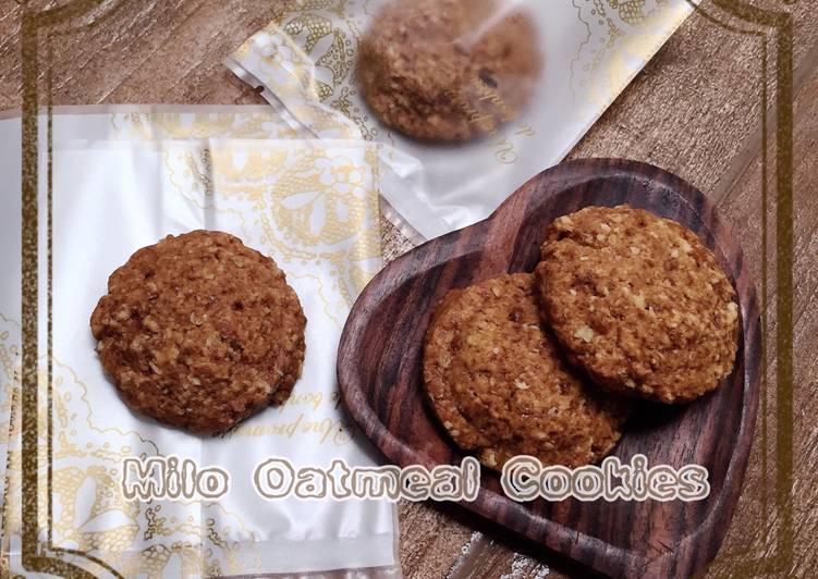 cara membuat Milo Oatmeal Cookies