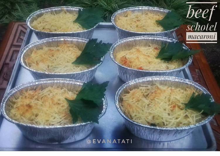 resep lengkap untuk Beef Schotel Macaroni