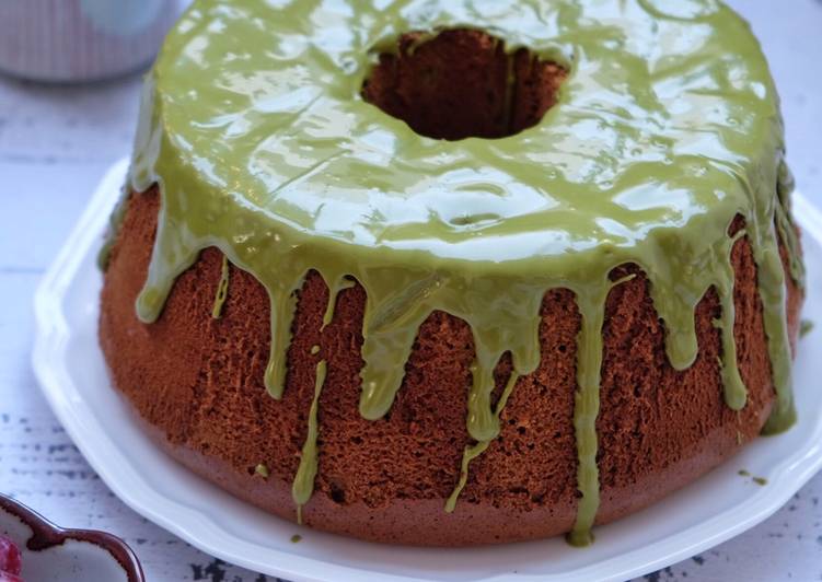 Resep Green tea chiffon cake Kiriman dari Susi Agung