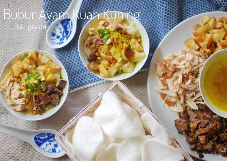 gambar untuk resep makanan Bubur Ayam Kuah Kuning