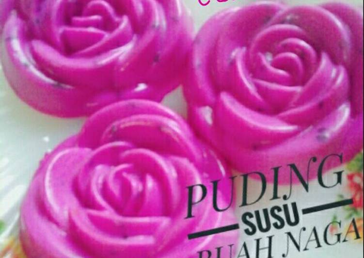 resep masakan Puding Susu Buah Naga (MPASI) 13 Month