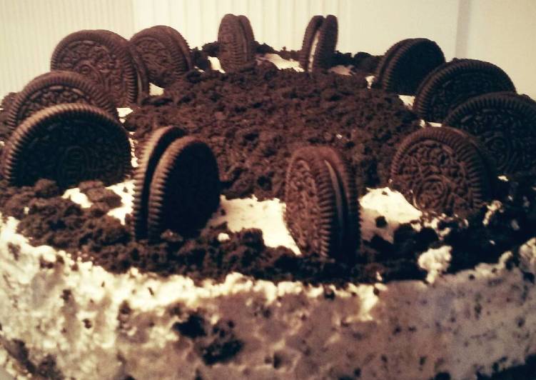 bahan dan cara membuat Oreo Cheese Cake (No Bake)