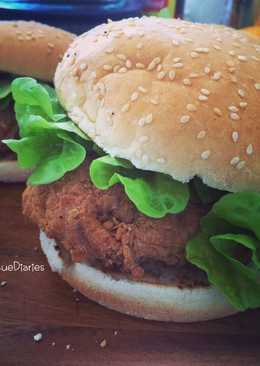 KFC Inspired Burger Ayam Krispy
