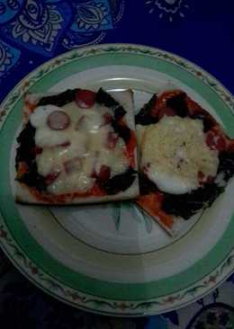 Pizza Roti tawar nori teflon