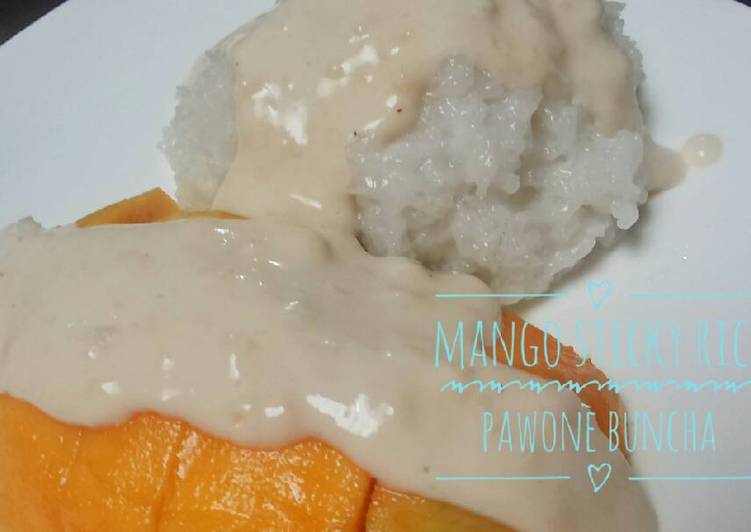 resep lengkap untuk Mango sticky rice (pulut mangga)