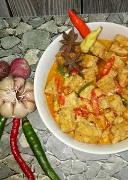 Sayur tempe santan cabe hijau merah