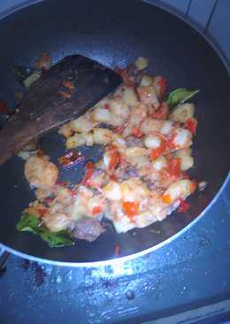 Sambal goreng kentang+ati ampela+pete