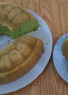 Bolu pandan keju putih telur (cake pandan cheese)