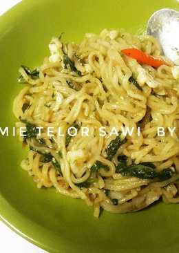 Mie telor sawi magiccom no ribet