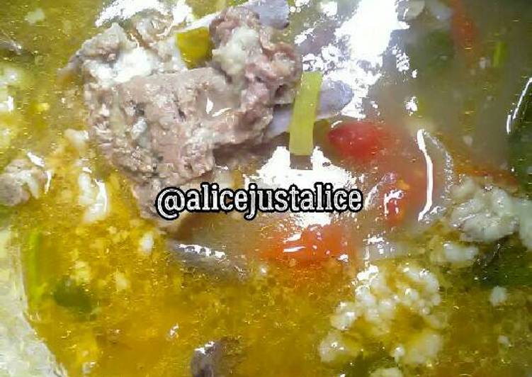 resep makanan Sop bening tulang kambing #KitaBerbagi