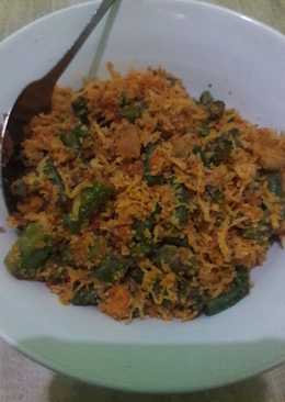 Tumis urap kacang panjang