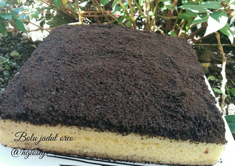 bahan dan cara membuat Bolu jadul kukus oreo