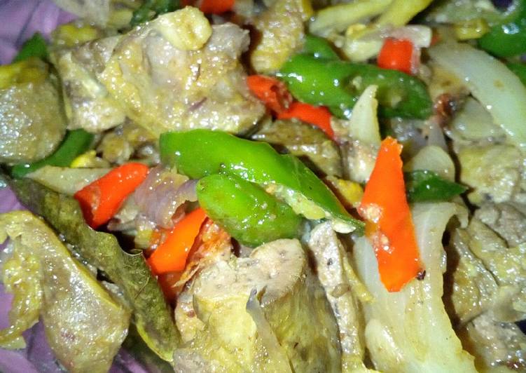 resep lengkap untuk Ati Ampela Bombay Cabai Hijau