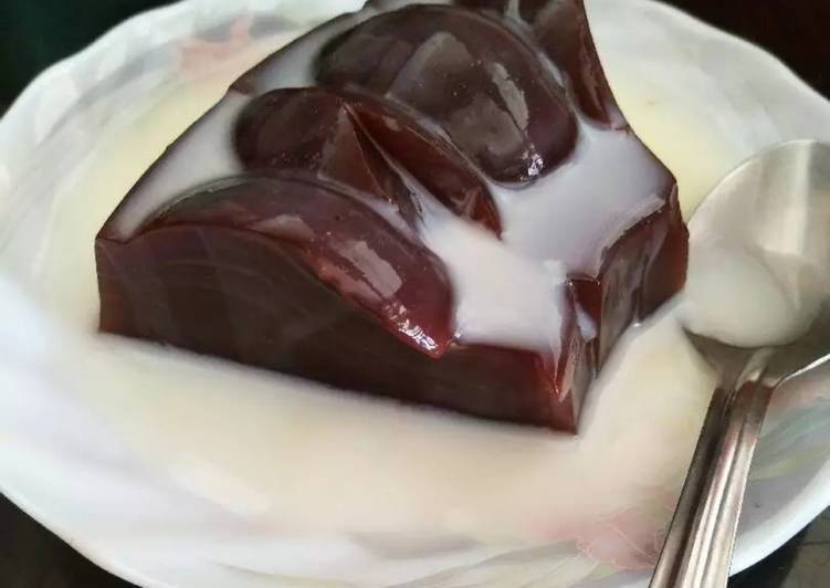 bahan dan cara membuat Pudding Coklat Vla Vanila